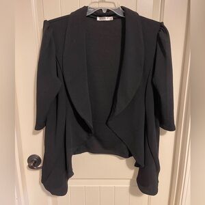 Doublju Women’s Black Open Front Blazer 2X